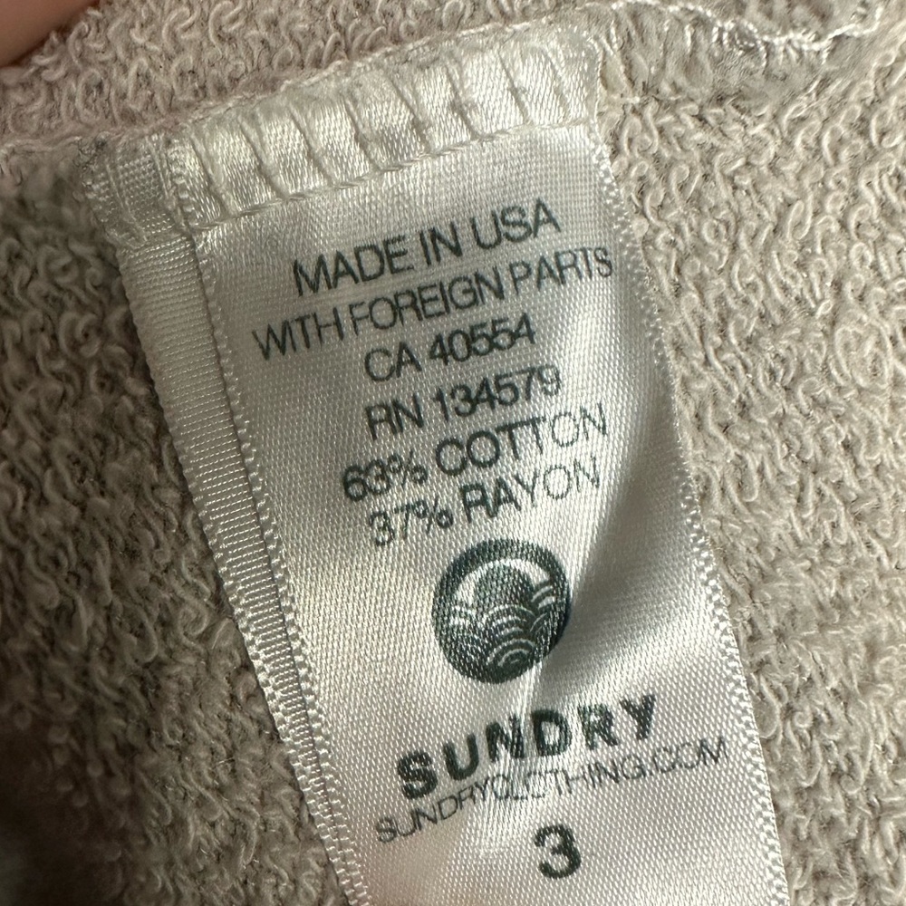 SUNDRY / Gray Ombré New York Hooded Sweatshirt / Size 3 / Casual Emo Goth - Picture 9 of 10